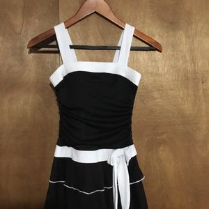 Black and White Layered Dress